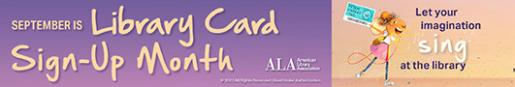 Library Card Sign-Up Month page header image